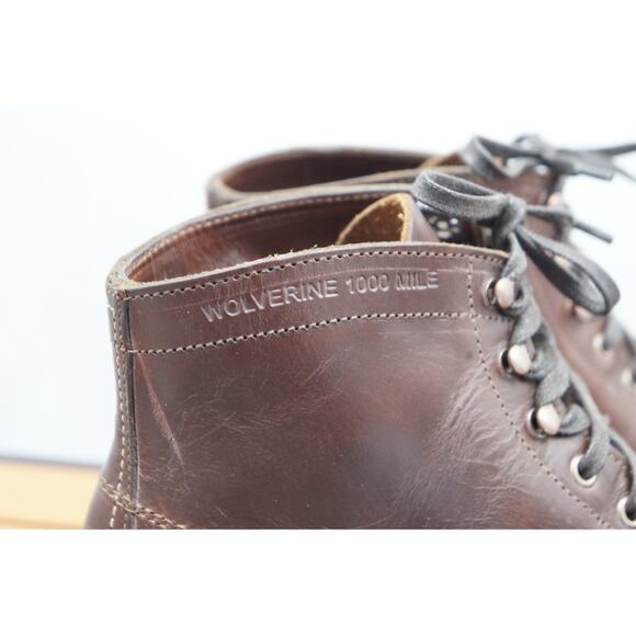 Wolverine 1000 Mile Boots Men 10.5 D Leather Cap Toe Goodyear Welt Heritage - Picture 11 of 13